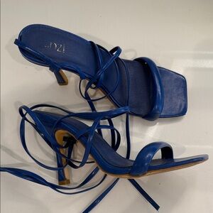 Elegant Blue Strappy Heels